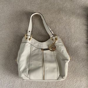 Michael Kors purse white and gold accents